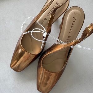 Gianni Bini Metallic Bronze Heels